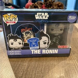 Funko Star Wars Visions The Ronin Pop! Tee and Figure Set - Black and White